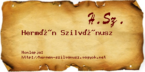 Hermán Szilvánusz névjegykártya
